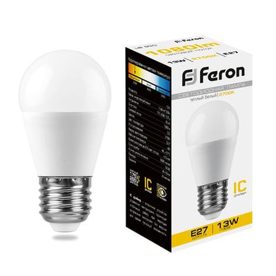   Feron 13 230V E27 2700K G45 LB-950, 38104 ()