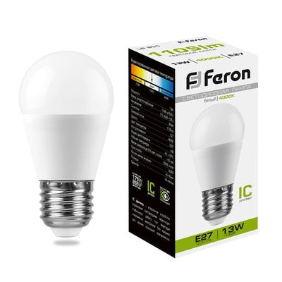   Feron 13 230V E27 4000K G45 LB-950, 38105 ()