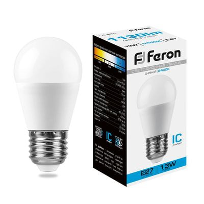   Feron 13 230V E27 6400K G45 LB-950, 38106 ()