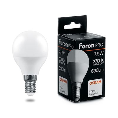   Feron 7.5 230V E14 2700K G45 LB-1407, 38071