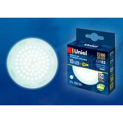   Uniel LED-GX53-10W/NW/GX53/FR PLZ01WH (UL-00003721)