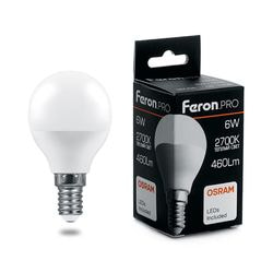   Feron 6 230V E14 2700K G45 LB-1406, 38065