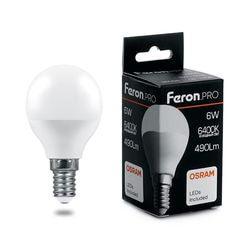   Feron 6 230V E14 6400K G45 LB-1406, 38067